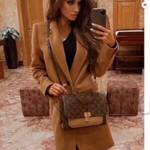 Zara Wool menswear style coat long jacket coat